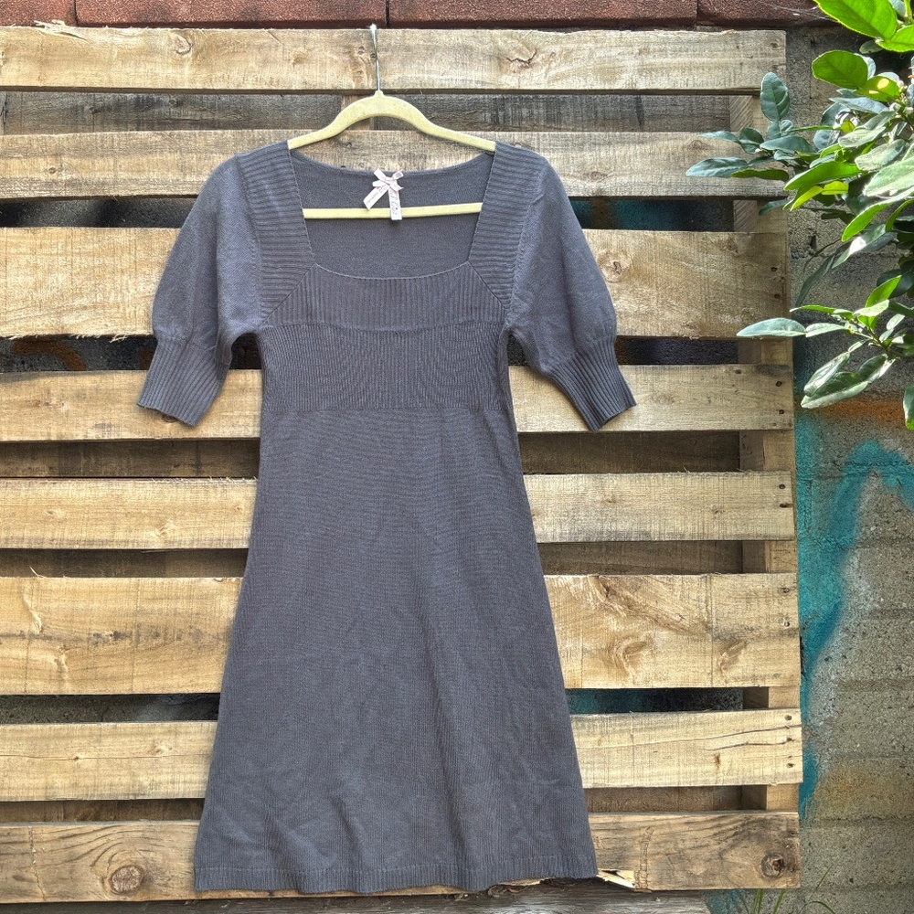 Double Heart Knit Midi Dress